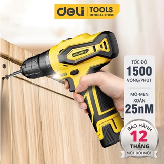 Máy Khoan Bắt Vít Động Cơ Khỏe Pin 12V Chính Hãng DELI - Bảo Hành 1 Đổi 1 12 Tháng Miễn Phí - Khoan Tường Gạch Bắt Vít