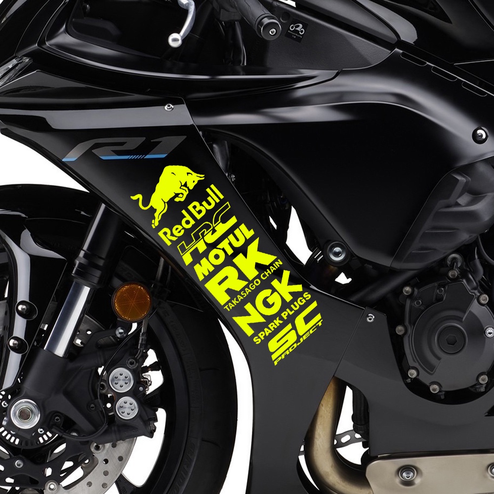 FENDER Bộ 2 Đề Can Phản Quang red bull Trang Trí Kính Chắn Gió Thân Xe Máy yamaha mio sporty aerox nmax