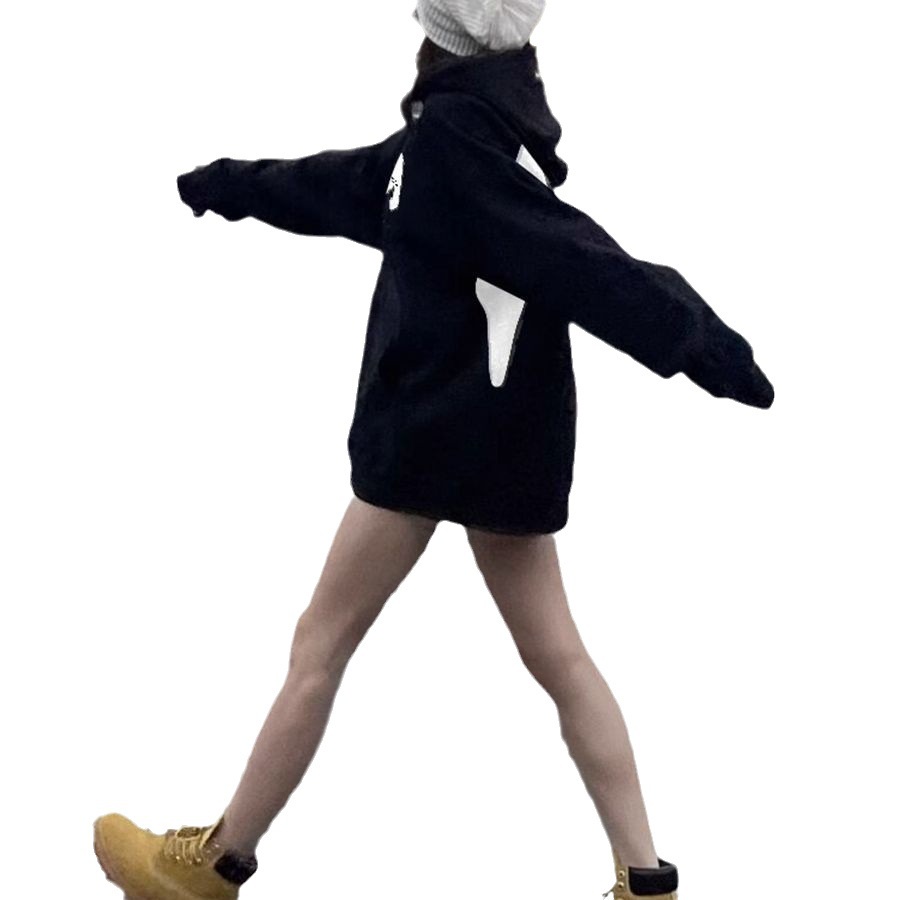 Áo sweater Áo nỉ Áo hoodie dài tay Áo Thun Nỉ Tay Dài Cổ Tròn Dáng Rộng In Hình Cô Gái Phong Cách Thời Trang