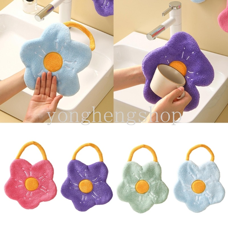 Dễ Thương Khăn Lau Tay Thấm Hút Tốt Nhanh Khô Hình Bông Hoa Xinh Xắn