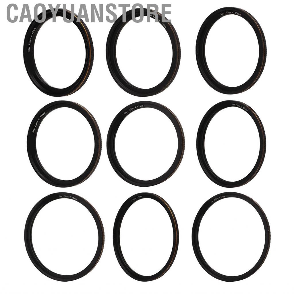 Caoyuanstore Adjustable Star Filter  Scratch Starburst Lens 4 Points Glare Coating for DSLR Cameras Accessories