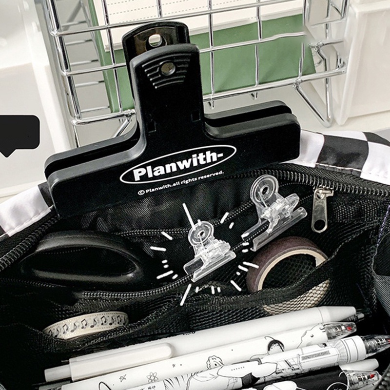 Túi Đựng Bút Chì Kẻ Sọc Caro Trắng Đen Đa Năng YK