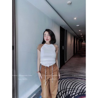 áo phối tay thun gân grap.lang 