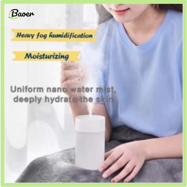 Máy Tạo Độ Ẩm Không Khí mini 100% Chính Hãng 260ml Có Đèn Và usb
