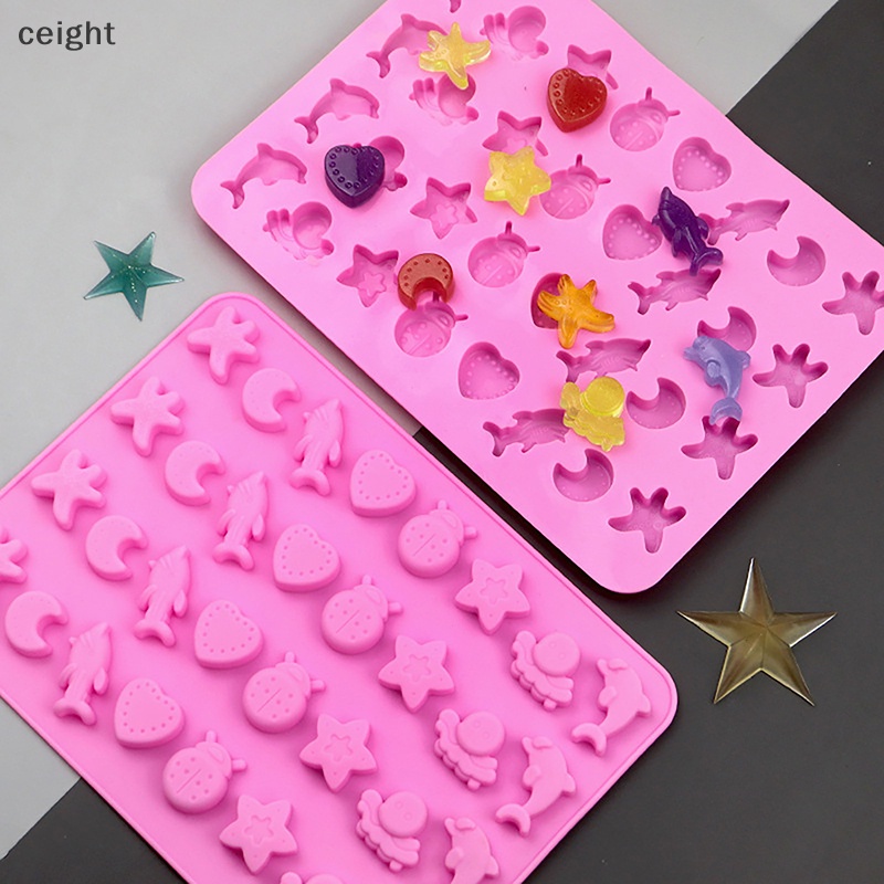 Khuôn silicone Làm Bánh Kẹo / Sô Cô La / Kẹo Dẻo Hình Viên Sáp Sinh Vật Biển vn