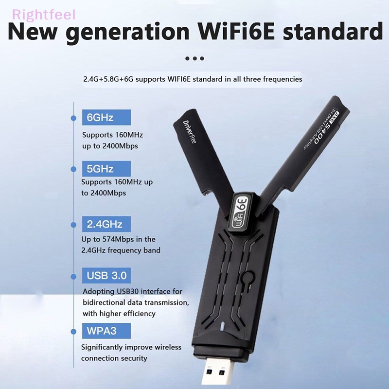 Usb wifi ax5400m 6E 2.4g & 5g & 6ghz usb 3.0 6 Chất Lượng Cao Mới