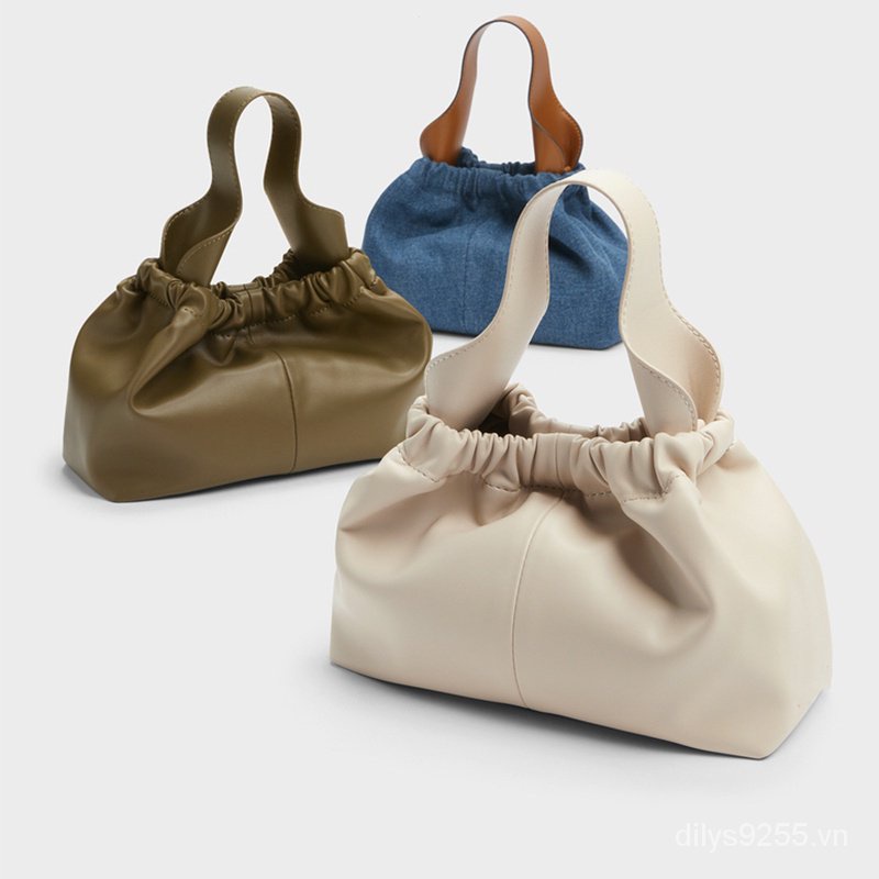 New cnk23 new cnk23 new 10151320 Thời Trang Túi Xách Đeo Vai Hình Đám Mây Mềm Mại Phối Dây Xích Dành Cho Nữ