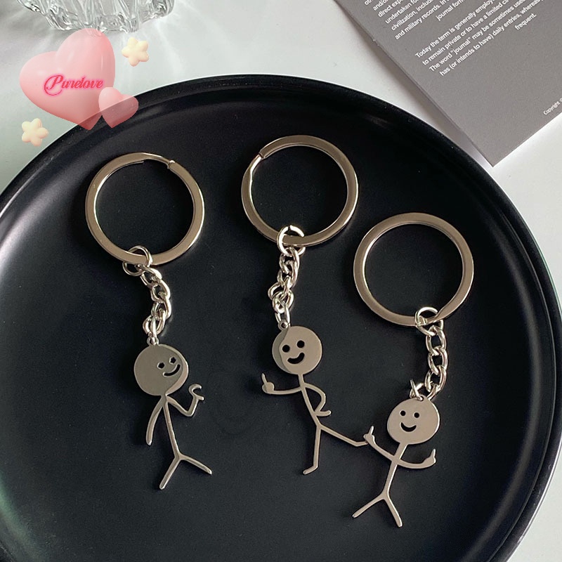 Purelove > Móc Khóa Cặp Đôi Hình Ngón Tay Giữa Trái Tim Dễ Thương Cá Tính Vui Nhộn Mới