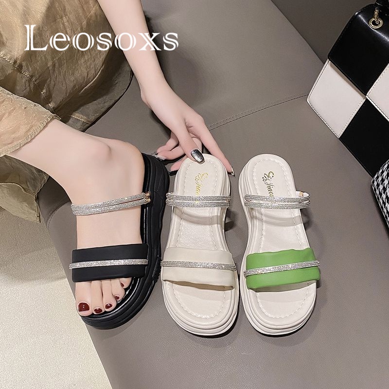 Dép bánh mì LEOSOXS 23 FDL07 36Z230905 chống trượt thời trang 2023 dành cho nữ