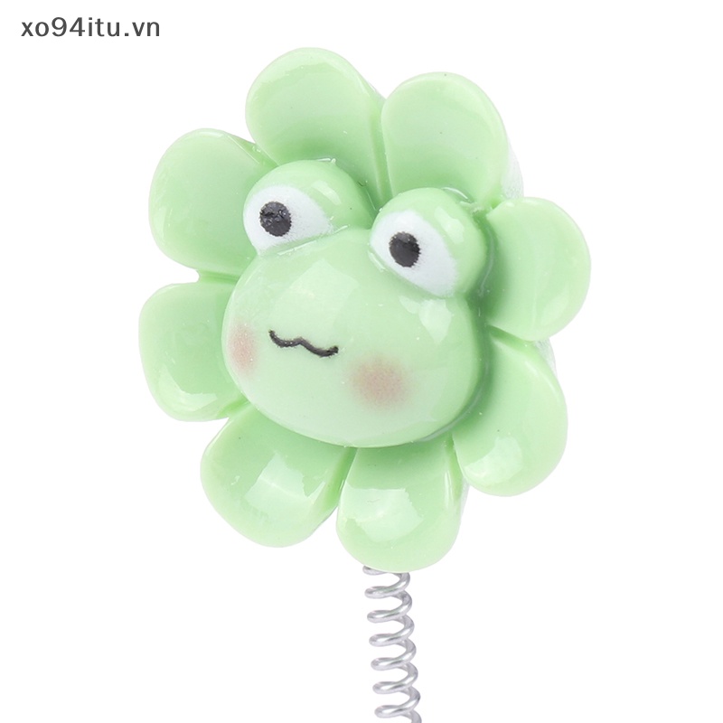 Xoitu Set 5 Đồ Trang Trí Bảng Điều Khiển Xe Hơi Họa Tiết Hoa Hoạt Hình Có Lò Xo vn