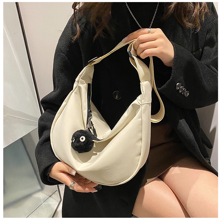 Deere Túi Đeo Chéo Vai Bằng Vải oxford Màu Trơn Sức Chứa Lớn Phong Cách Nhật Bản Đơn Giản Cho Nữ