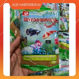 Thức ăn cho cá cảnh ShangHai 100g hạt nhỏ, hạt mịn