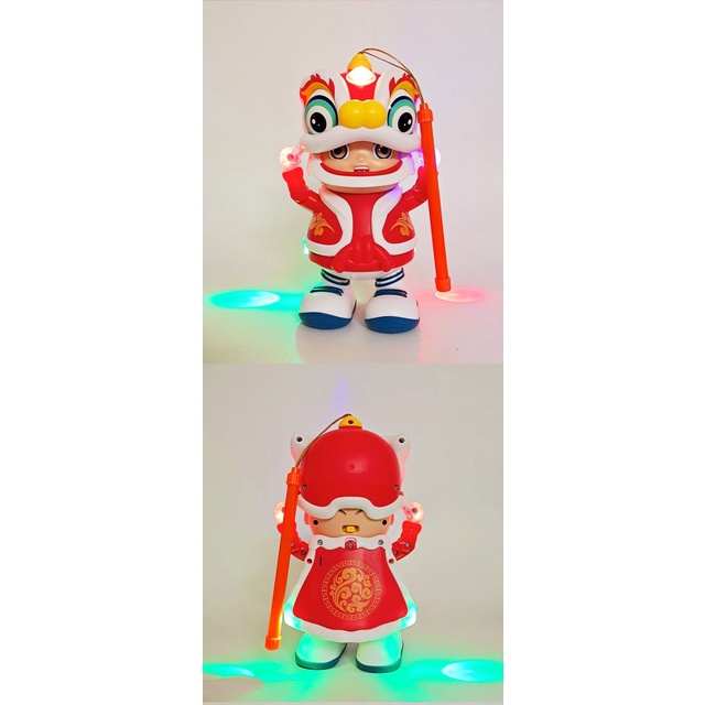 Lồng Đèn Hình Sư Tử Nhảy Múa Có Nhạc Nhỏ Gọn Làm Quà Tặng Lễ Hội Cho Bé txdq