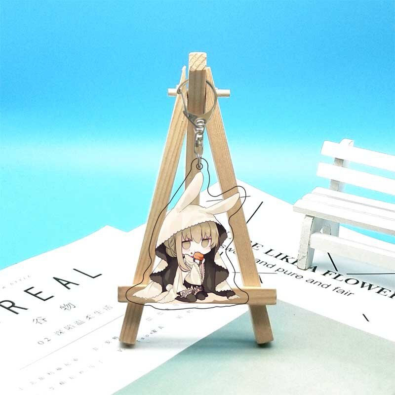 Móc khoá Anime Manga Shiro Seijo To Kuro Bokushi Anime Lawrence Cecilia Acrylic Cute phụ kiện trang trí dễ thương