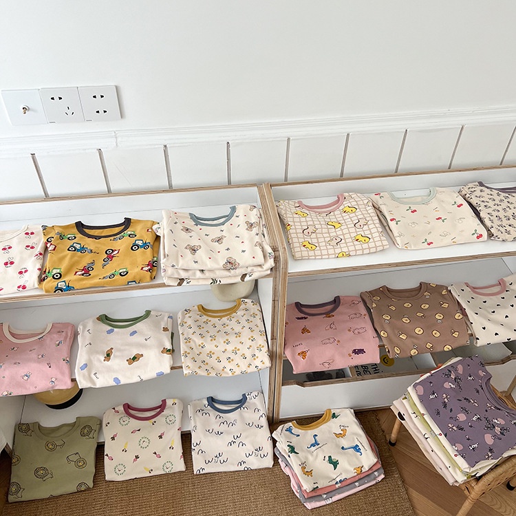 Bộ Quần Áo Ngủ Dài Tay Thu Đông Ambbkids Kích Thước  Mới Nhất Cho Bé Trai Bé Gái