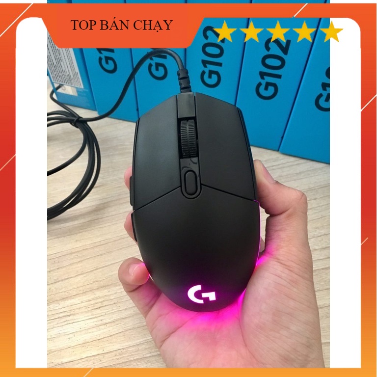 Chuột chơi game, chuột máy tính có dây LOGITECH G102 RBG Độ Chính Xác Cao 8000DPI [ Bảo Hành 12 Tháng 1 Đổi 1] Hàng OEM | BigBuy360 - bigbuy360.vn
