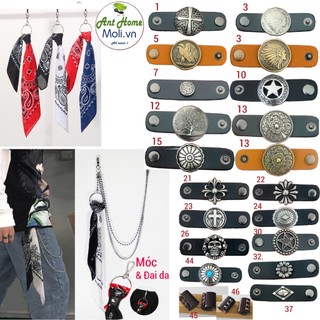 Phụ kiện khăn bandana - Xích chain quần cao cấp - Đai giữ khăn - Móc treo khăn - Nhẫn thắt khăn