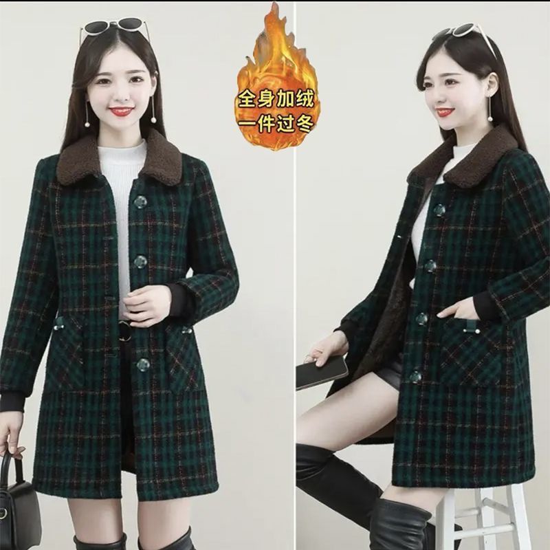 Đầm Nhung Một Mảnh Dày Dặn Phong Cách Phương Tây Thời Trang Thu Đông Cao Cấp