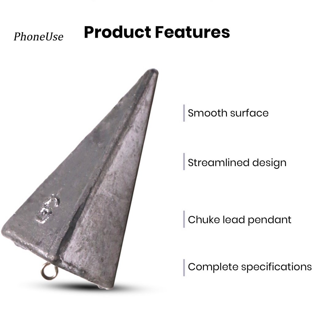 Điện Thoại Chì Trọng Lượng Chì Câu Cá Hình Kim Tự Tháp 2 / 3 / 4 / 5 / 6oz