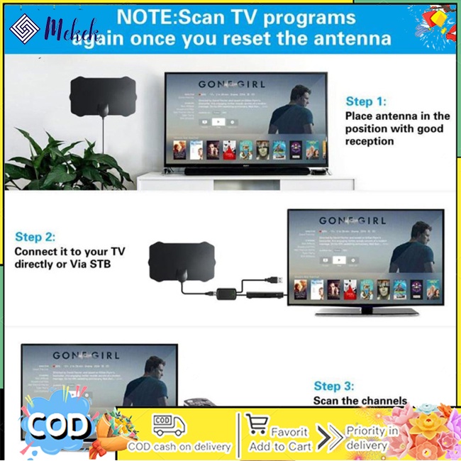Ăng Ten tv Kỹ Thuật Số hdtv Phạm Vi 120 Dặm Và Phụ Kiện