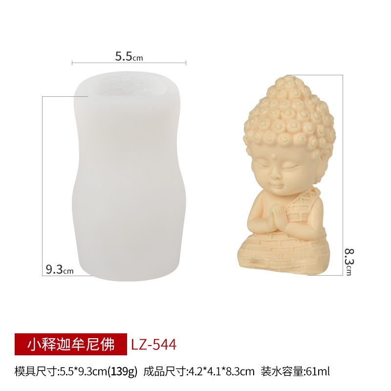 Khuôn silicone Làm Nến Thơm Hình Phật Ba Chiều diy