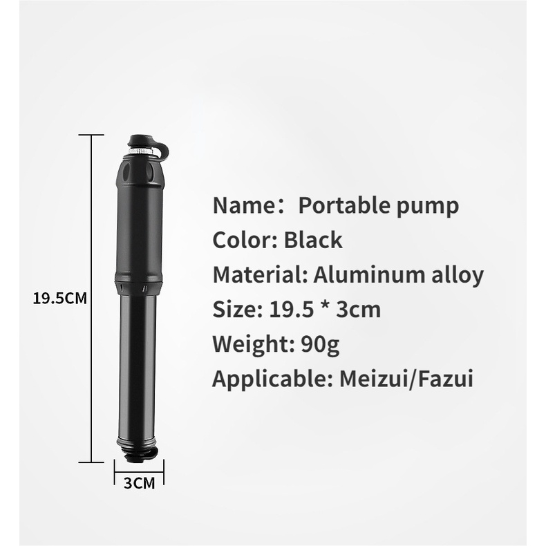 ESLNF Bơm Xe Đạp 100 psi Bằng Hợp Kim Nhôm Siêu Nhẹ