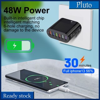 Mới Củ Sạc Nhanh 48w 6 Cổng usb Cho iphone android tablet pc Điện Thoại