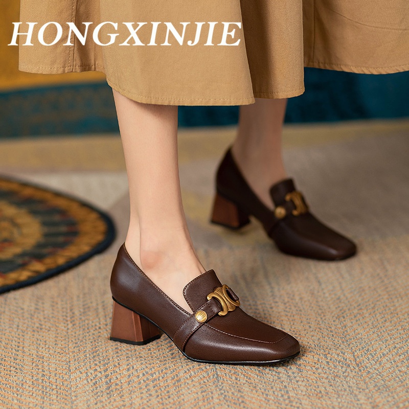 HONGXINJIE  dép sandal nữ đế cao giày cao gót nữ đi chơi giày sandal FBL23903AM 36Z230908