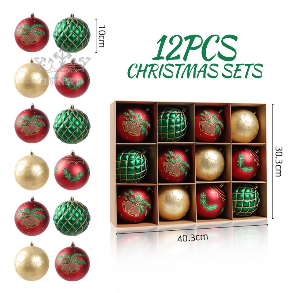 12 Trái Châu 10cm Trang Trí Cây Thông Noel