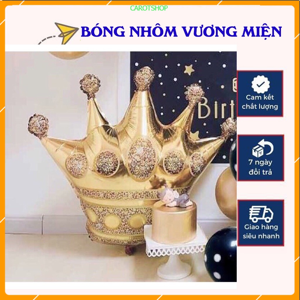 Bong Bóng Bay Hình Vương Miện Màu Vàng/Hồng/Bạc Phụ Kiện Trang Trí Sinh Nhật, Tiệc Tùng
