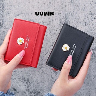 Uumir ví ngắn gập ba họa tiết hoa cúc xinh xắn