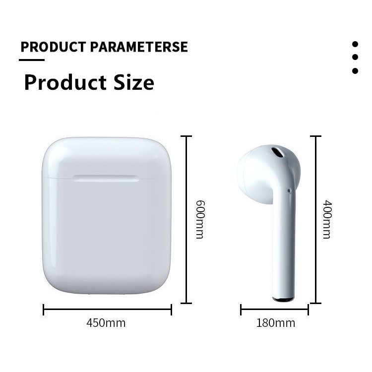 Inpods Tai Nghe bluetooth Không Dây 12 / i12 tws mini Chống Ồn Kèm Mic Hoạt Hình Cho samsung / xiaomi i12