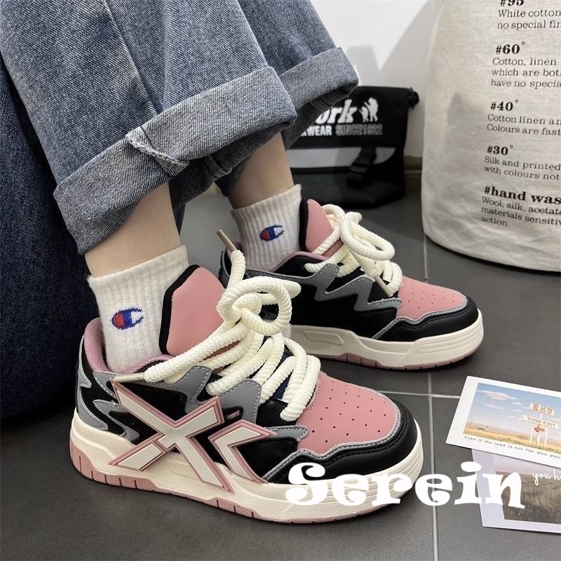 Serein giày thể thao nữ giày sneaker nữ Thoáng Khí 2023 hot trend Êm ái Đế chống sốc Đa năng Đế linh hoạt FLF23A0SRX 43Z231024
