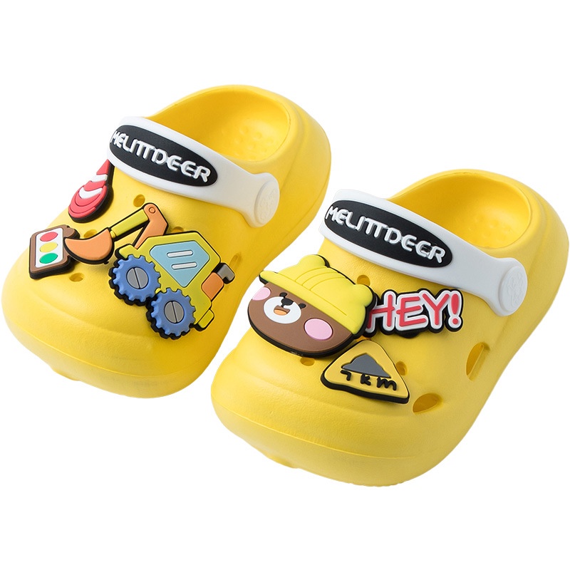 AYUER Xăng đan crocs Đế Mềm Họa Tiết Gấu Hoạt Hình Dễ Thương Cho Bé Trai Và Gái