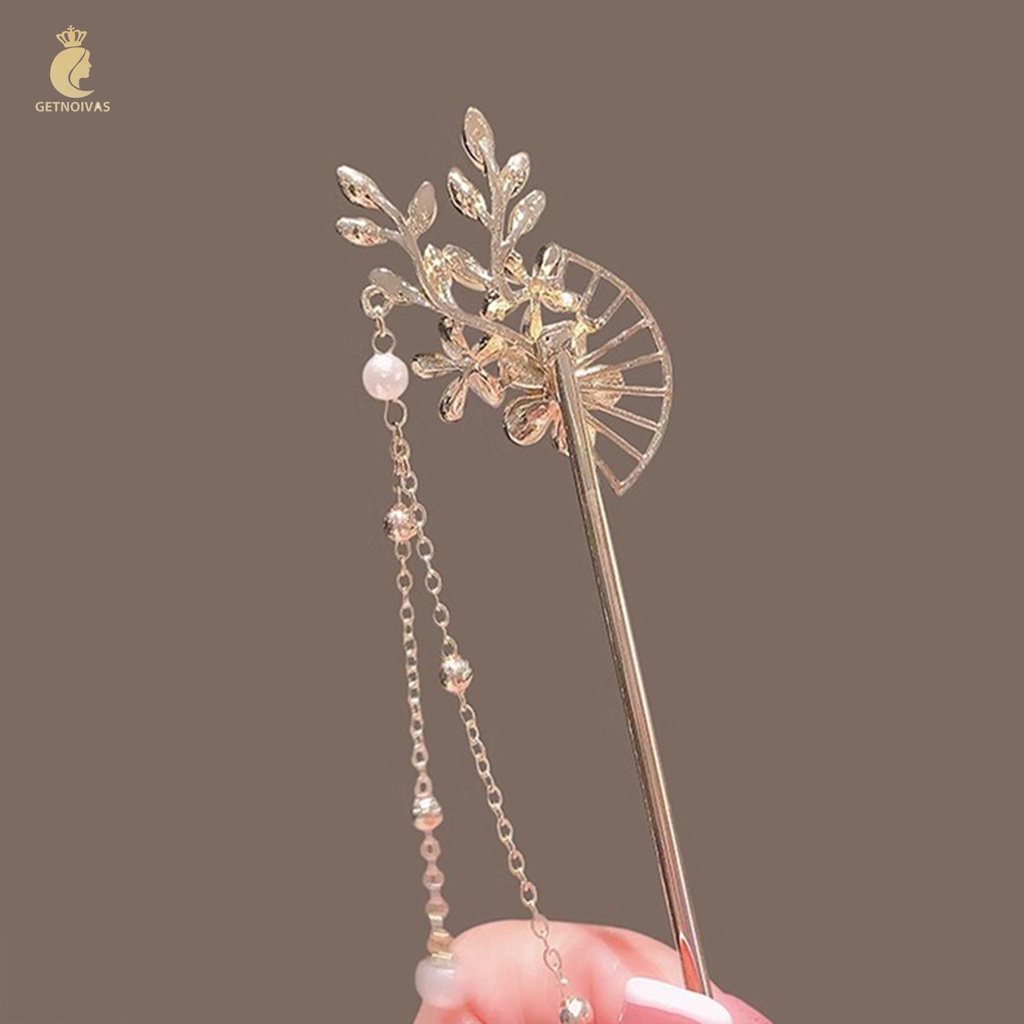 Trâm Cài Tóc Mạ Vàng Hình Quạt Cho Nữ