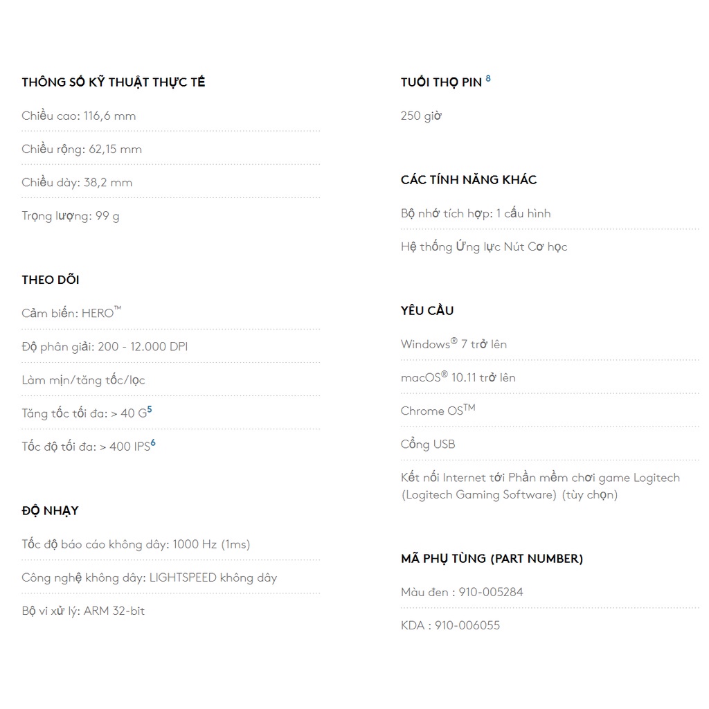Chuột Gaming Logitech G304 - Logitech G304 Lightspeed 12.000 Dpi mới 100% nguyên seal
