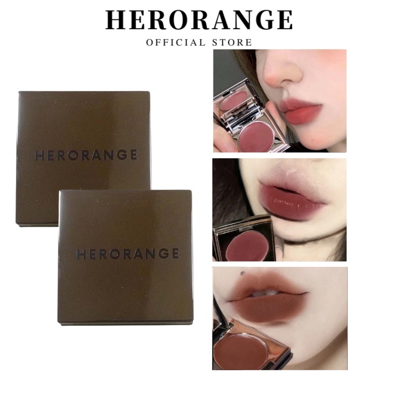 Son kem Màu Lì Siêu Nhẹ Mềm Mịn Có Thể Dùng Làm Phấn Má Hồng Hiệu HERORANGE