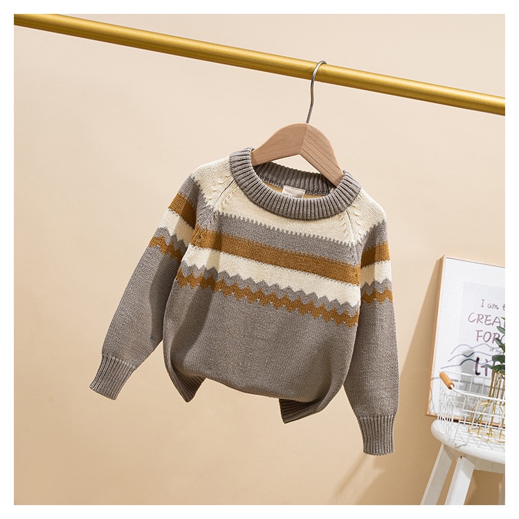 Áo len bé trai WELLKIDS áo len hoạ tiết đẹp cho bé