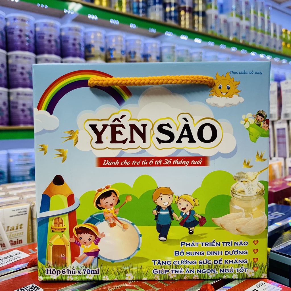 LỐC 6 HŨ x 70ml YẾN SÀO DÀNH CHO TRẺ TỪ 6-36 THÁNG TUỔI BỔ SUNG DINH DƯỠNG, PHÁT TRIỂN TRÍ NÃO