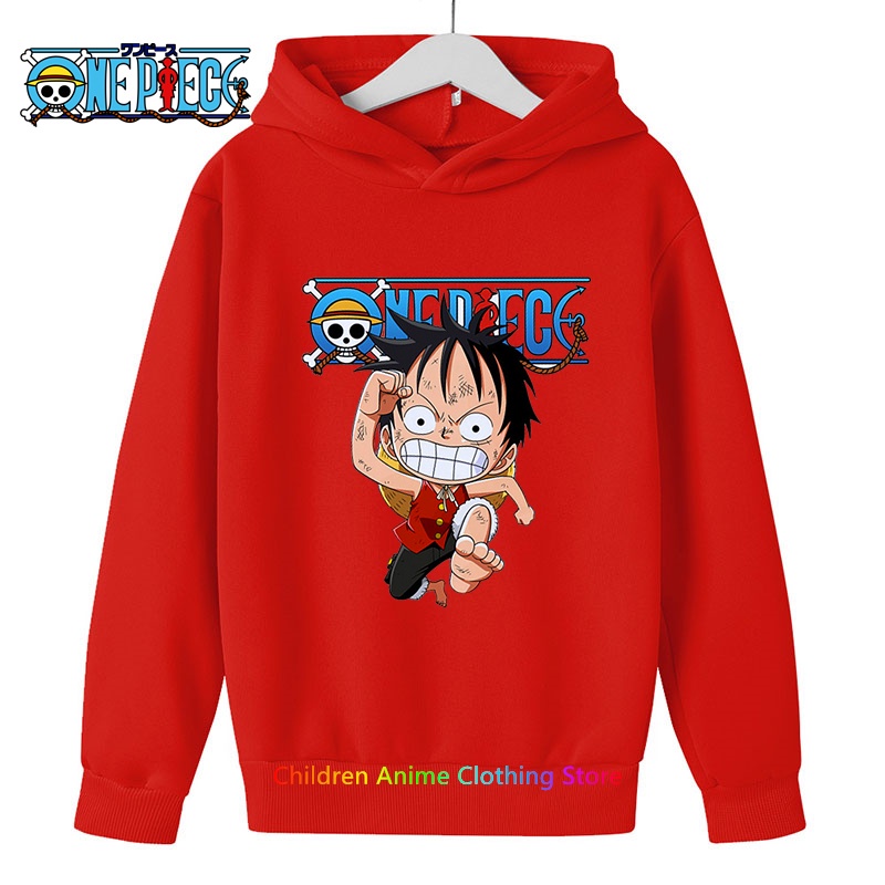 Áo hoodie In Hình luffy one piece Thời Trang Mùa Thu 2023 Dành Cho Trẻ Em