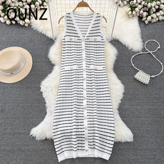Qunz Bán Buôn Đầm Không Tay Cổ Chữ v Vừa Vặn 6656