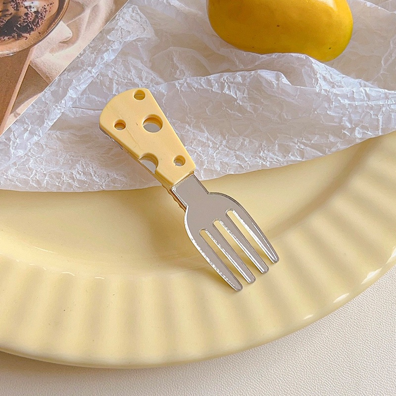 Mới Kẹp Tóc Hình Phô Mai / Dao / Nĩa Ngộ Nghĩnh Cho Bé Gái