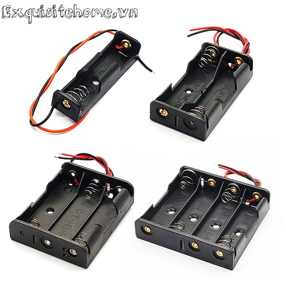 Hộp Nhựa Màu Đen Đựng Pin 18650 18650 3.7v 1 / 2 / 3 Ô