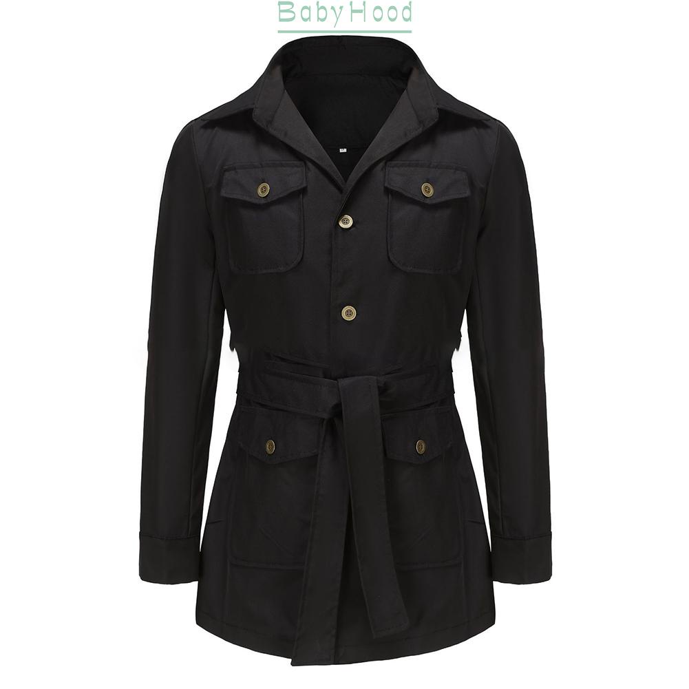 Men Vintage Slim Fit Safari Jacket Hunting Windbreaker Coat Outdoor Outwear#BBHOOD