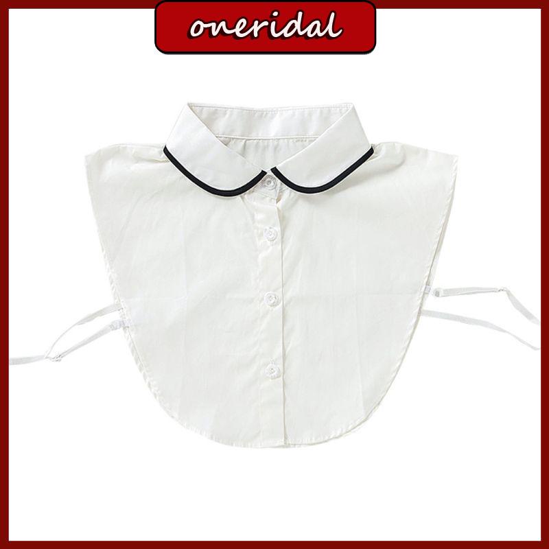 Oneri Áo sweater Cổ Vuông Viền Đen Giả Nút Có Thể Tháo Rời Thời Trang Thu Đông Cho Nữ