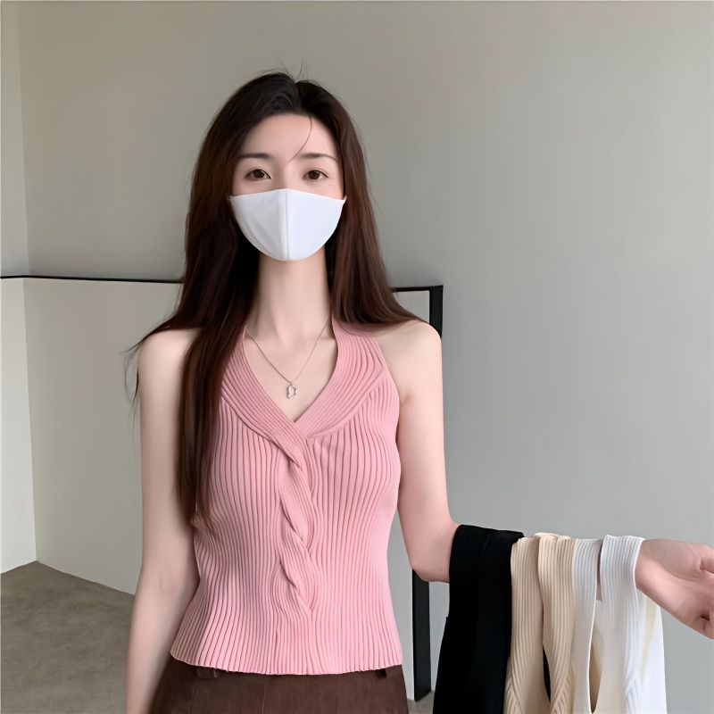 Áo Hai Dây Dệt Kim Dáng Ôm Phong Cách Thời Trang Mới Dành Cho Nữ