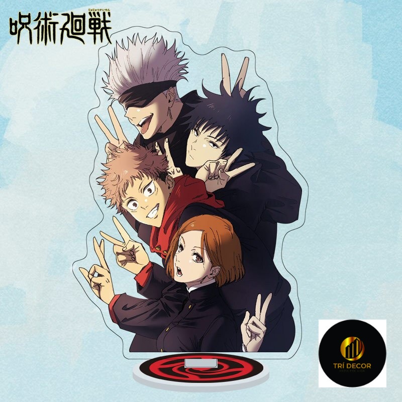 Mô Hình Standee Anime Jujutsu Kaisen Nhân Vật Gojo Satoru Itadori Yuji Chất liệu Acrylic trang trí bàn học bàn làm việc