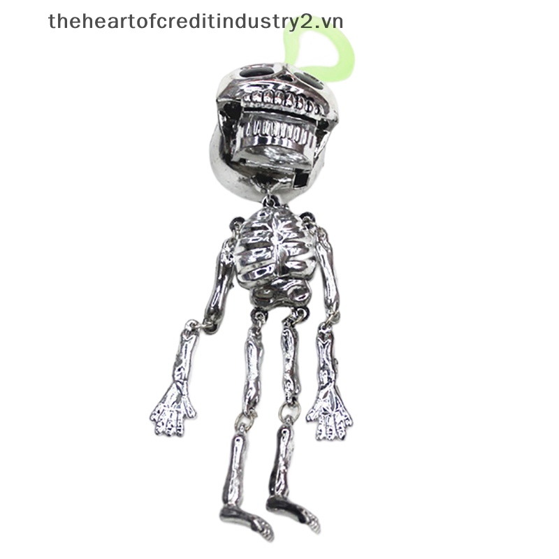 Móc Khóa Hình Đầu Lâu Kéo Dây Sáng Tạo Trang Trí Ba Lô Nhỏ Làm Quà Tặng Bất Ngờ Vui Nhộn Cho Bữa Tiệc halloween