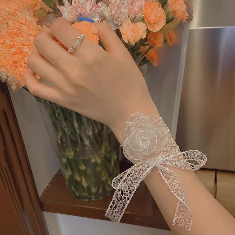 Băng Đô Ren Hoa Trắng Phong Cách Hàn Quốc Thời Trang Cho Nữ