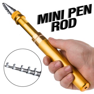 Cần Câu Cá mini Hình Cây Bút Gấp Gọn Tiện Dụng